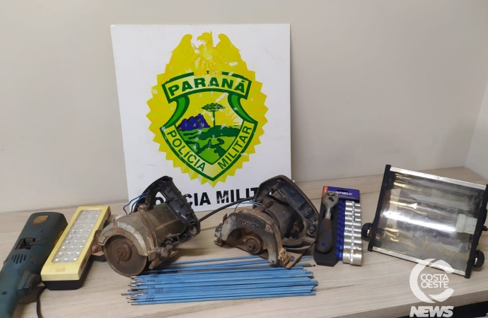 Polícia Militar de Santa Helena recupera objetos furtado de empresa no domingo (24)