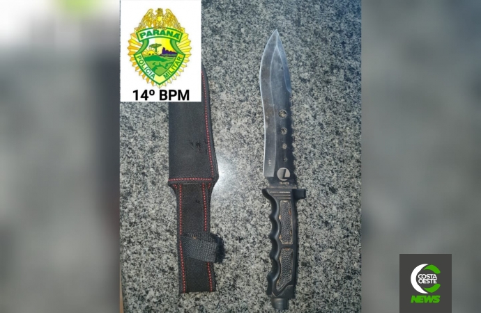 Polícia Militar detém dupla com arma branca em São Miguel do Iguaçu