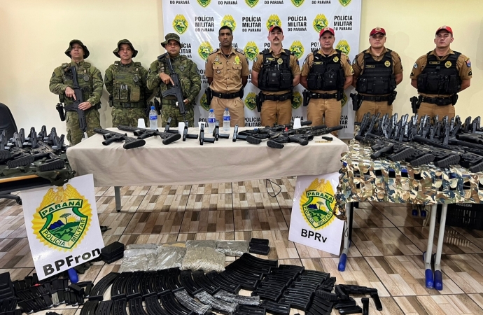 Polícia Militar do Paraná faz a maior apreensão de armas da história do estado