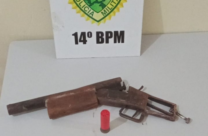 Polícia Militar localiza arma artesanal usada em roubo em Serranópolis do Iguaçu