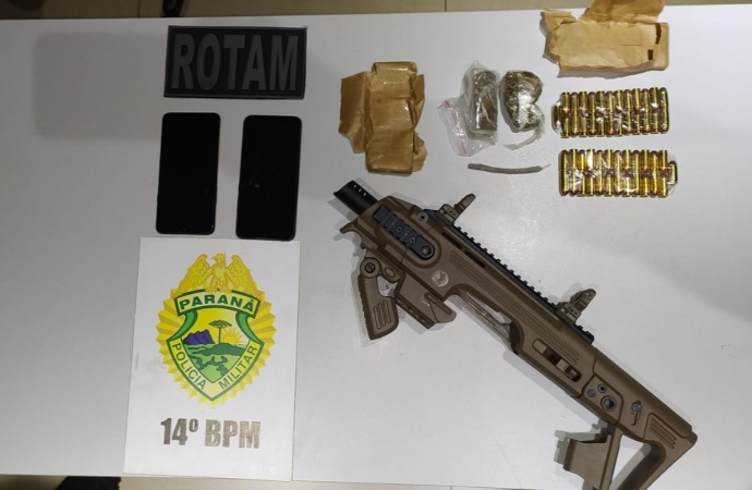 Polícia Militar prende dois homens com munições e drogas em Medianeira