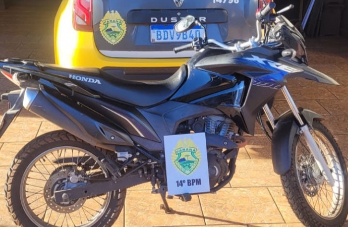 Polícia Militar recupera motocicleta roubada em Missal