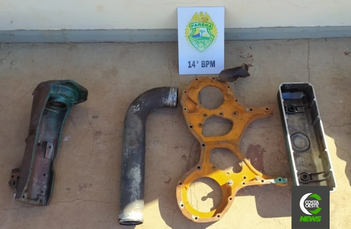 Policia Militar recupera peças furtadas do pátio de máquinas da prefeitura