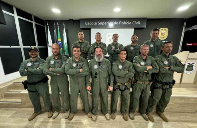 Policiais civis do Paraná iniciam curso de operações aéreas