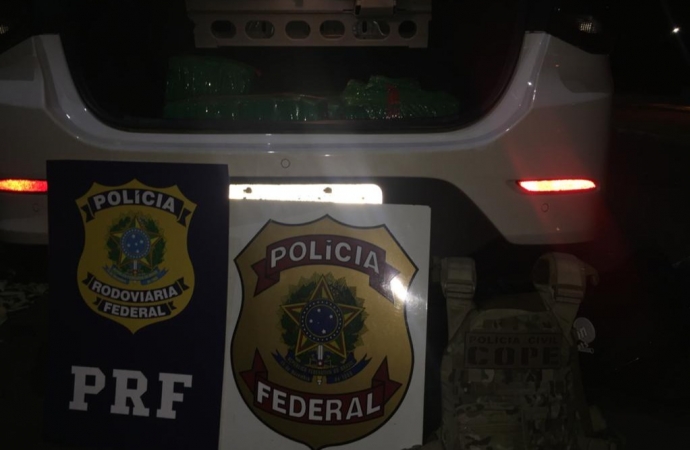 Policiais prendem homem com aproximadamente 100kg de maconha na BR 277 em Céu Azul