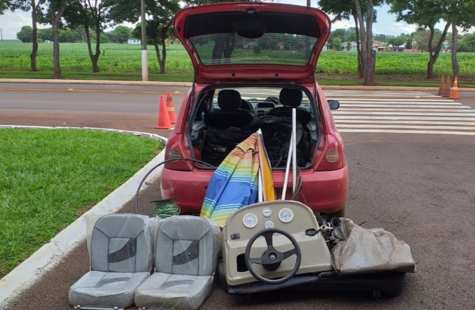 Policiais recuperam produtos furtados e prendem suspeito em Santa Helena