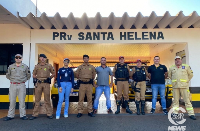 PRE e demais entidades de Santa Helena, promovem blitz educativa alusiva ao Maio Amarelo