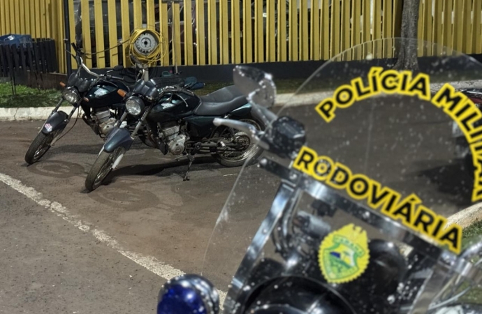 PRE recupera motos e detém homens em Diamante do Oeste; uma foi tomada em assalto em Santa Helena