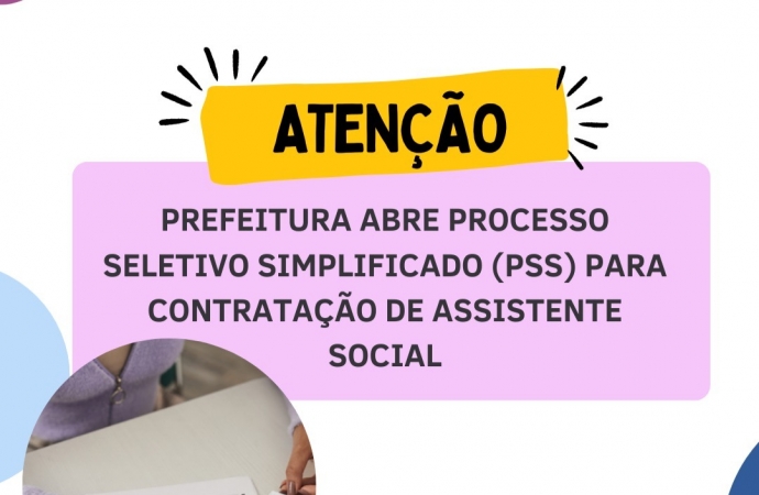 Prefeitura abre PSS para contratação de Assistente Social em Santa Helena