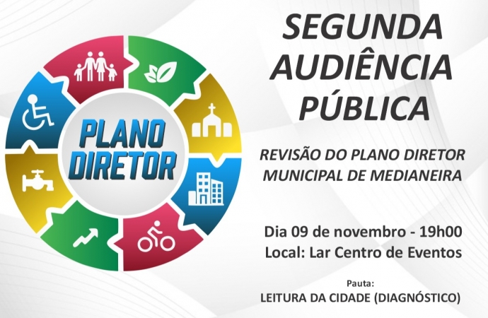 Prefeitura de Medianeira realiza 2ª Audiência Pública da Revisão de seu Plano Diretor Municipal