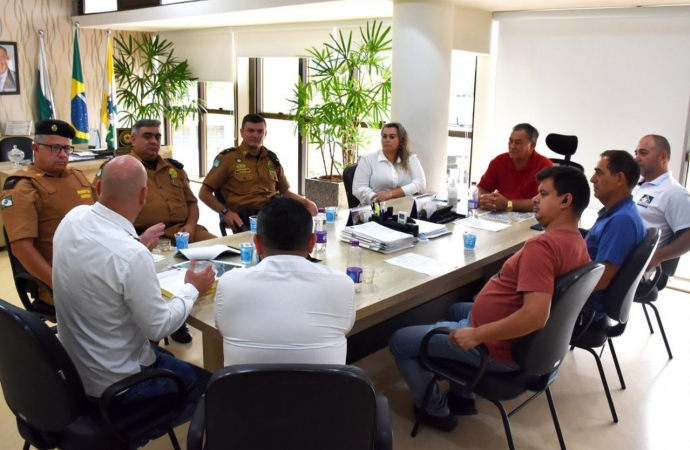 Prefeitura de São Miguel alinha novas ações de segurança em reunião com a Polícia Militar e CONSEG