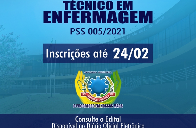 Prefeitura de São Miguel do Iguaçu abre PSS para contratação de técnicos de enfermagem