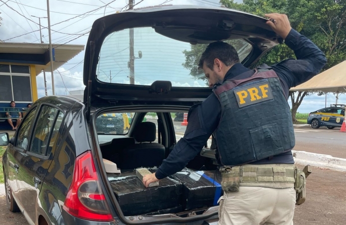 PRF apreende 175 quilos de maconha em área rural de Santa Terezinha de Itaipu