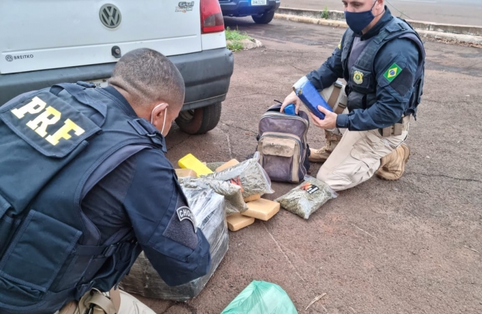 PRF prende duas pessoas por tráfico de drogas em Santa Terezinha de Itaipu