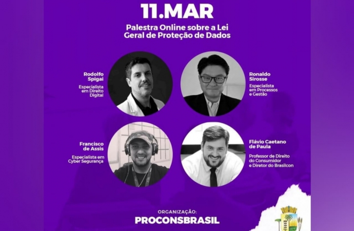 Procon de Medianeira e Proconsbrasil promovem palestra sobre Lei Geral de Proteção de Dados