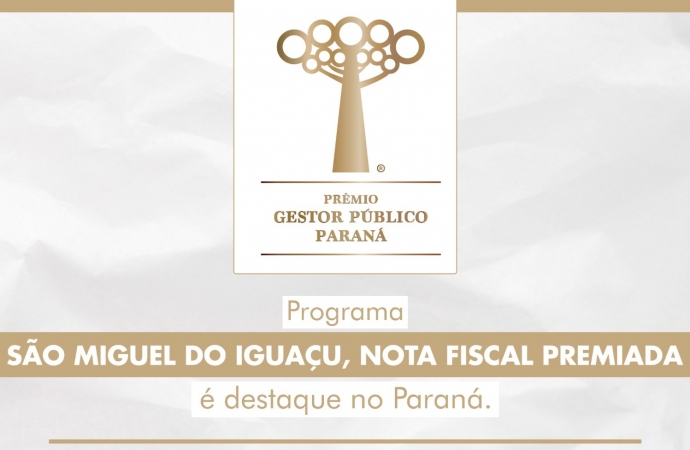 Programa do Governo Municipal é premiado no Prêmio Gestor Público Paraná