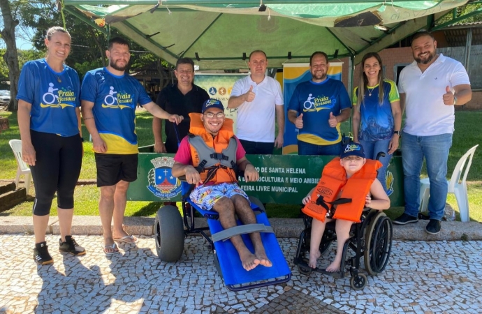 Projeto praia acessível chega à Santa Helena em uma parceria entre estado e município