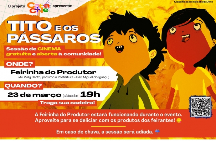 São Miguel do Iguaçu: Projetos selecionados pela Lei Paulo Gustavo começam a ser executados com exibição de cinema itinerante