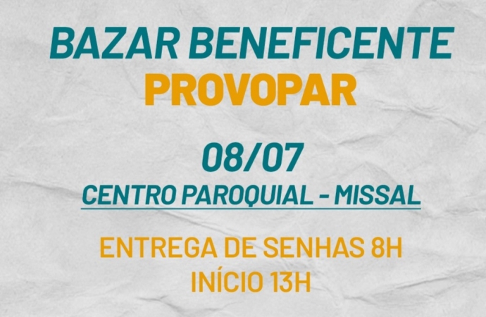 Provopar de Missal realizará Bazar beneficente com produtos apreendidos pela Receita Federal