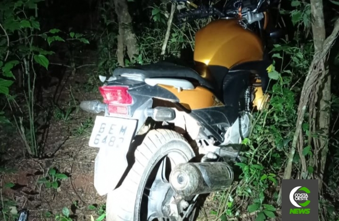 Quatros horas após ser comunicada, PM recupera moto roubada em Santa Helena