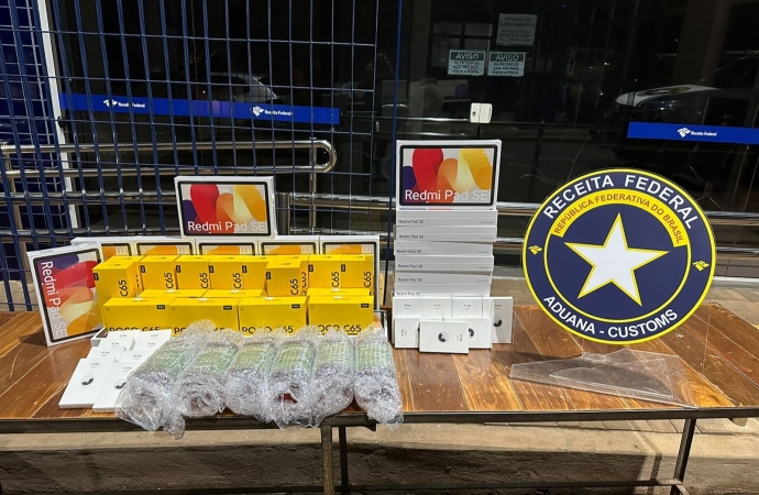 Receita Federal apreende mercadorias ilegais durante fiscalizações em Santa Terezinha de Itaipu