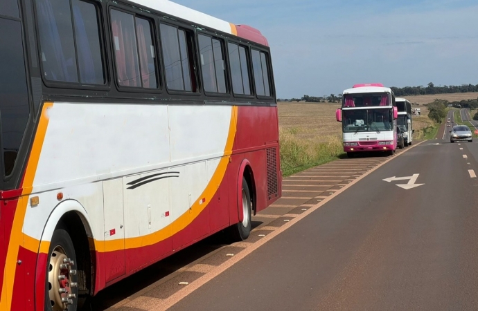 Receita Federal apreende três ônibus com mercadorias irregulares em Medianeira