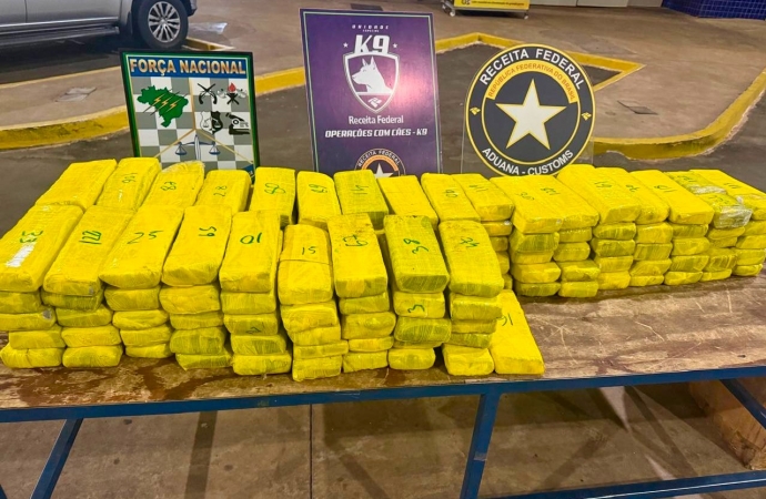 Receita Federal retém mais de 90 kg de substância análoga à maconha em fiscalização na Aduana da Ponte Internacional da Amizade