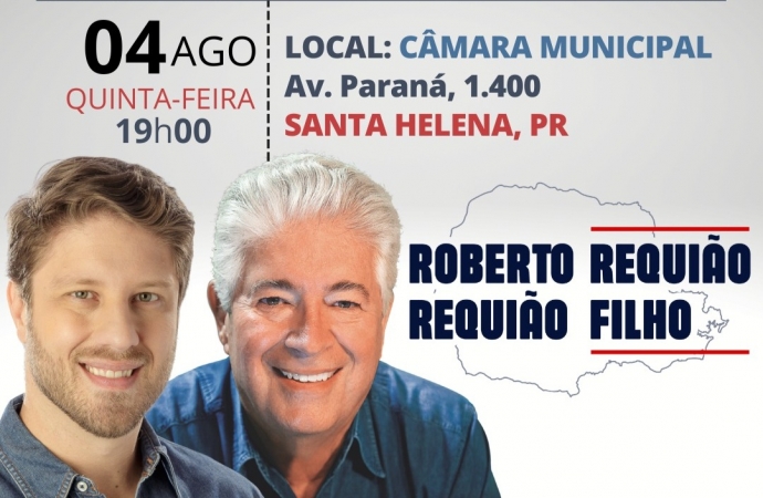 Requião cumpre agenda em Santa Helena nesta quinta e estará ao vivo na rádio Costa Oeste na sexta-feira (05)