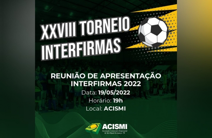 Reunião para definição do Interfirmas de futsal da ACISMI é nessa quinta (19)