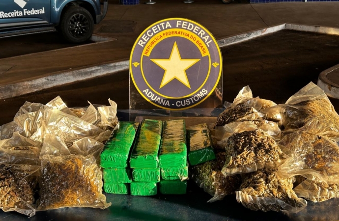 RFB apreende quase 23 kg de drogas em veículo paraguaio que tentava atravessar na Ponte Int. da Amizade para o lado brasileiro
