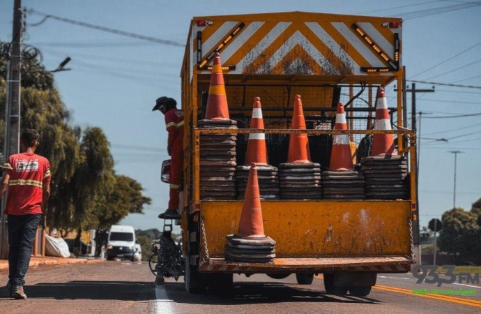 Rodovia municipalizada em Santa Helena recebe sinalização e atendimento da Polícia Militar