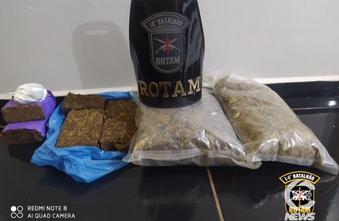 ROTAM prende homem com drogas em Itaipulândia durante Operação Verão