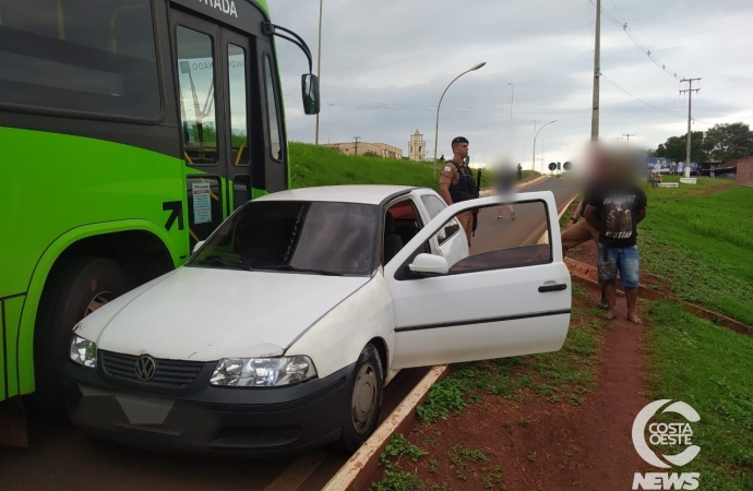 ROTAM prende motorista embriagado após bater contra um ônibus do transporte coletivo em Medianeira