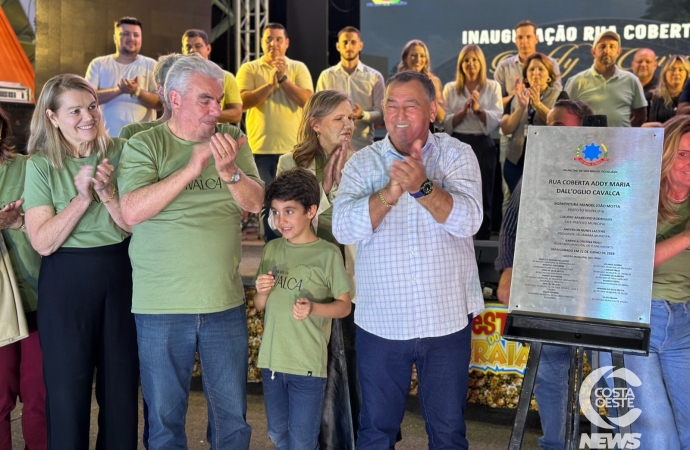 Rua Coberta é inaugurada em São Miguel do Iguaçu em homenagem à Pioneira Addy Maria Dall’Oglio Cavalca