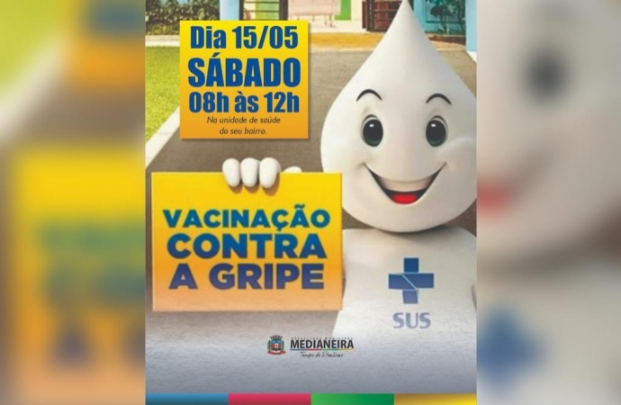 Sábado tem dia D de Vacinação Contra Gripe