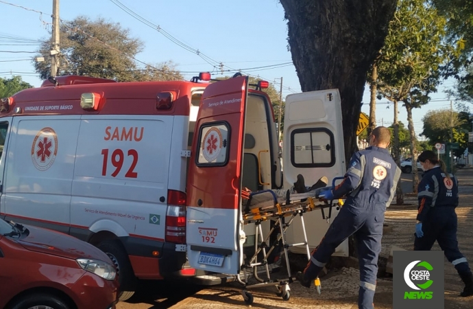 Samu é acionado para atender homem caído ao lado de empresa em Santa Helena