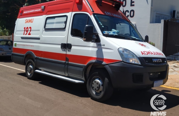 SAMU socorre trabalhador ferido em Santa Helena