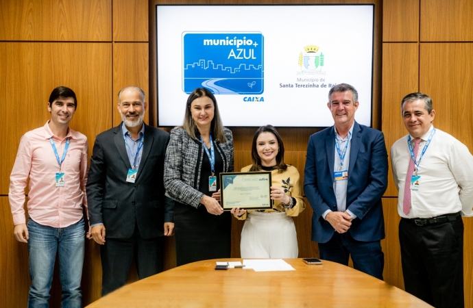 Santa Terezinha de Itaipu recebe o Selo Município + Azul da Caixa Econômica Federal