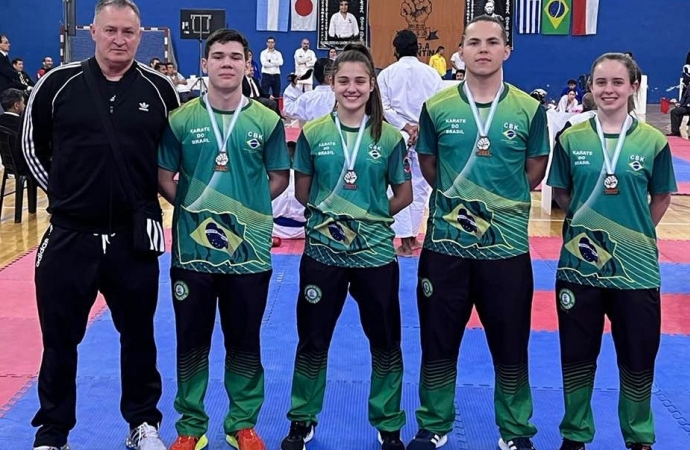 São Miguel conquista medalhas no Sul-Americano de karatê e conhece os campeões do Municipal de Campo