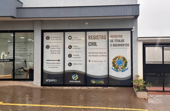 São Miguel do Iguaçu: Unificação de cartório amplia serviços de registro civil e imóveis em novo endereço