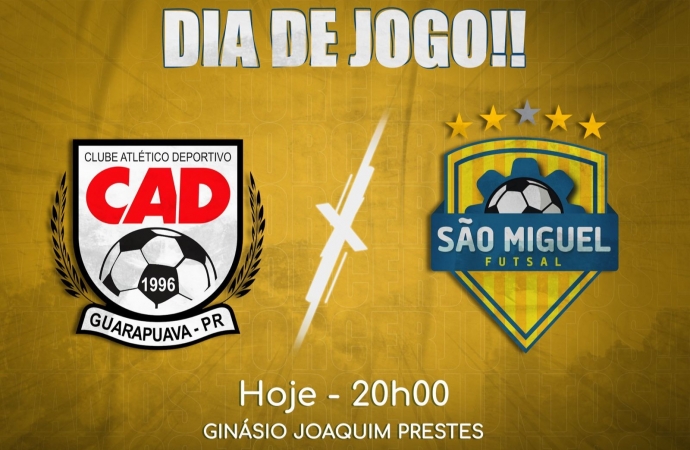 São Miguel Futsal enfrenta o Guarapuava pela 17ª rodada da série ouro neste sábado