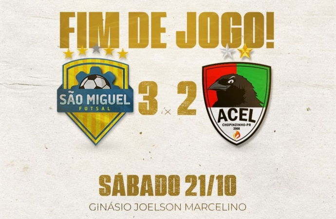 São Miguel Futsal vence Chopinzinho em casa pela Série Ouro