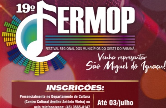 São Miguel: Governo Municipal prorroga prazo para inscrições de interessados em representar o município no FERMOP