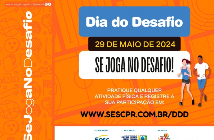 São Miguel participará do Dia do Desafio nesta quarta-feira (29)