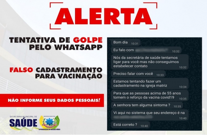 Saúde de São Miguel do Iguaçu alerta para tentativa de golpe e que não faz contato com munícipes via WhatsApp