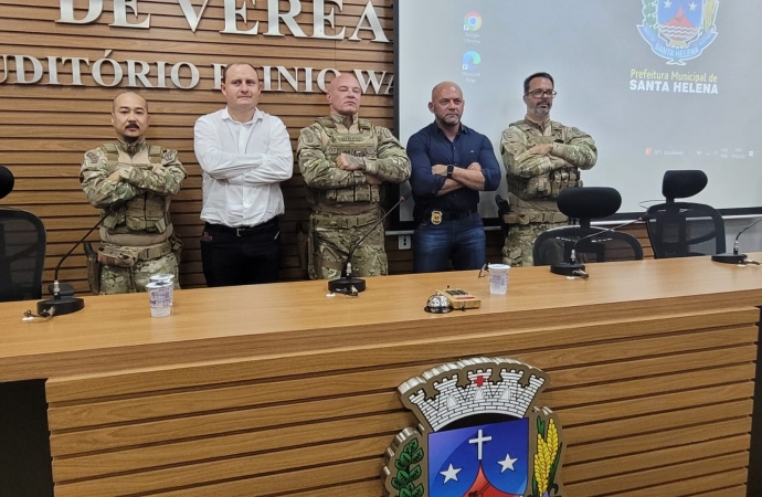 Secretário de Segurança Pública do Paraná visita Santa Helena
