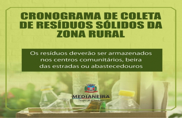 Segunda-feira (03) inicia mais uma etapa da coleta de recicláveis na zona rural de Medianeira