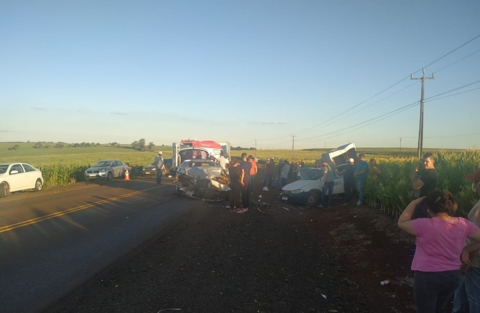 Seis pessoas ficam feridas em grave acidente na PR-488 em Vera Cruz do Oeste