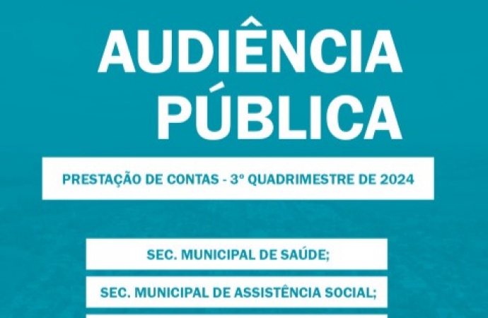 Serranópolis: Audiência pública para prestação de contas será realizada no dia 26