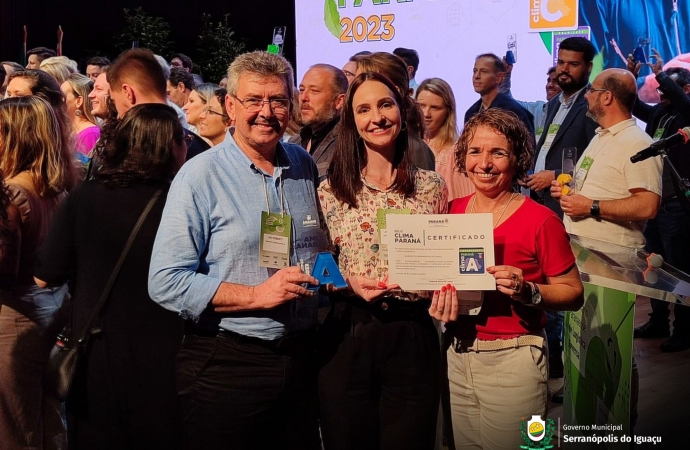 Serranópolis do Iguaçu recebe Selo Clima Paraná na Categoria A durante Seminário de Logística Reversa